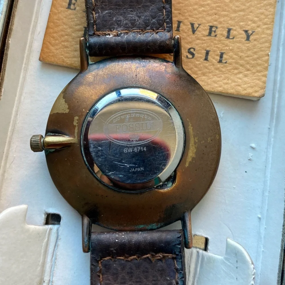 1995 RARE FOSSIL STONE LEAVES WATCH BW-6714